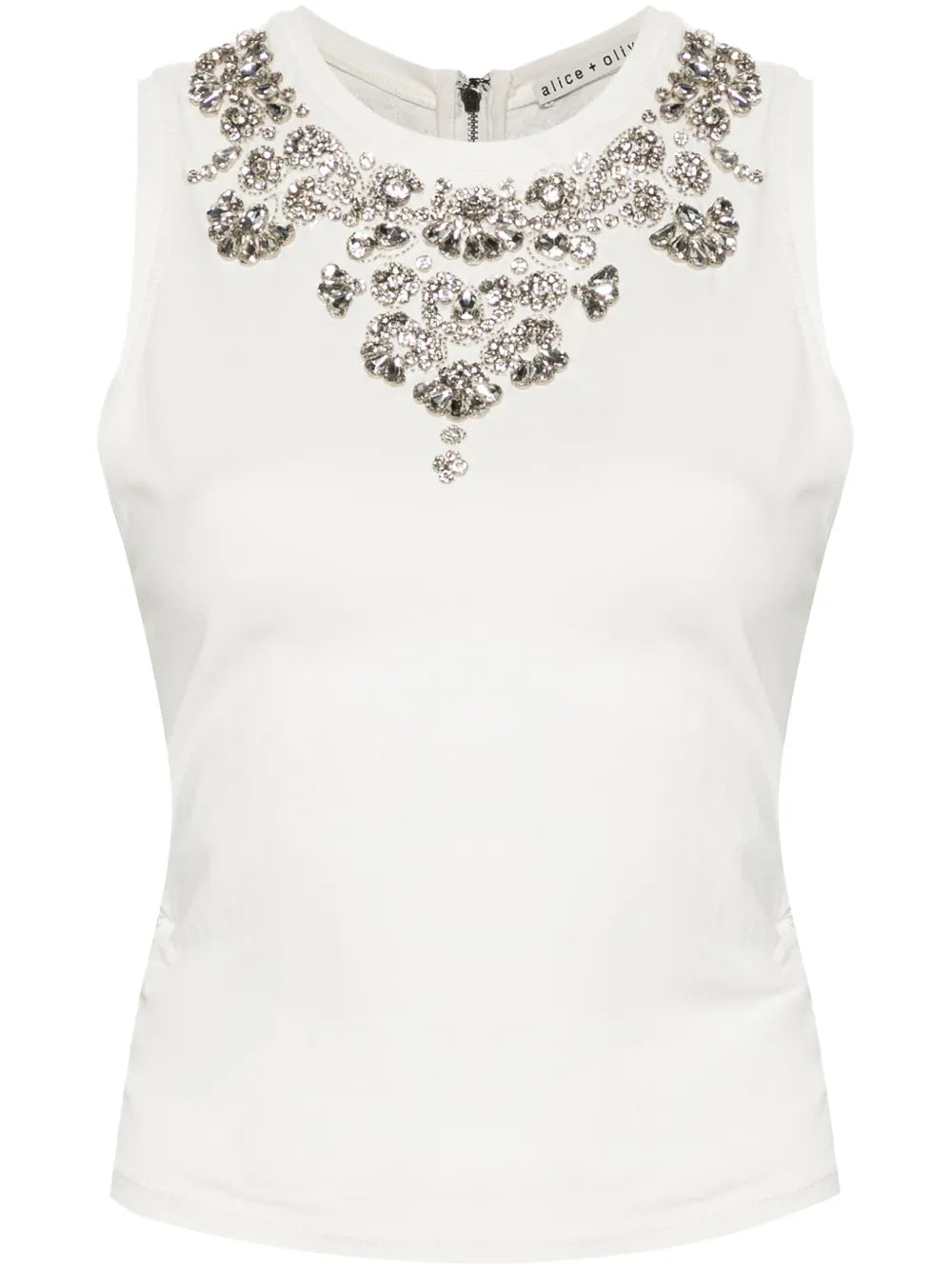 Rhinestone-Embellished Tank Top