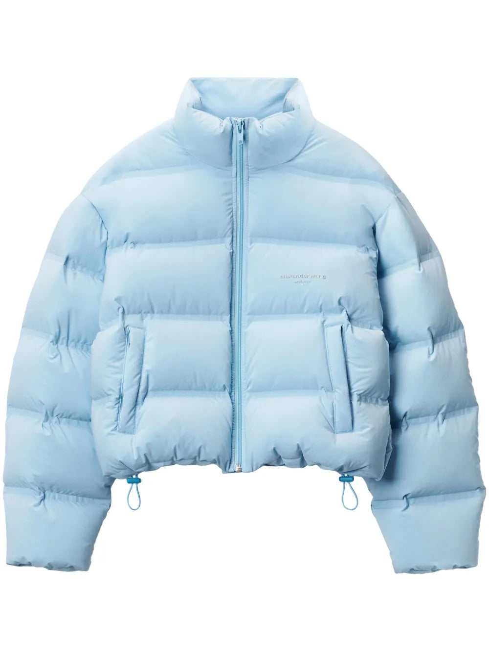 Logo-Jacquard Cropped Puffer Jacket