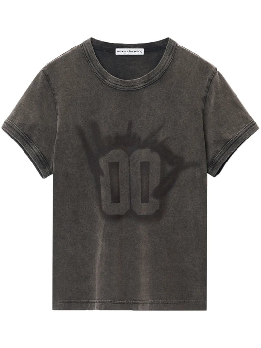 Number-Print Cotton T-Shirt