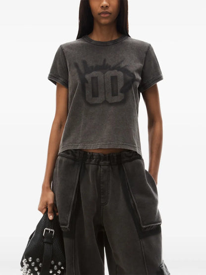 Number-Print Cotton T-Shirt