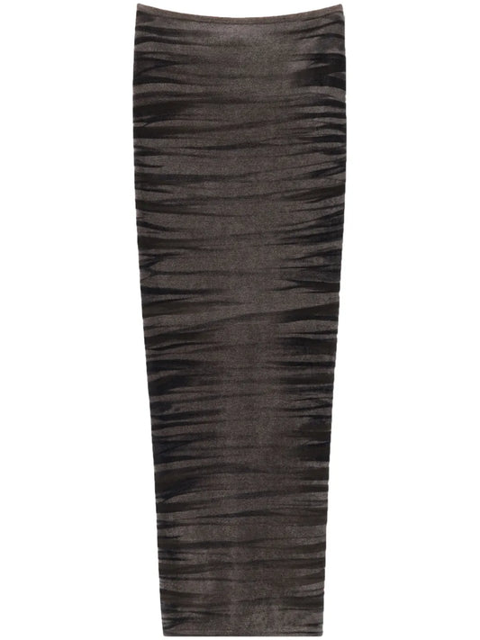 Animal-Print Maxi Skirt