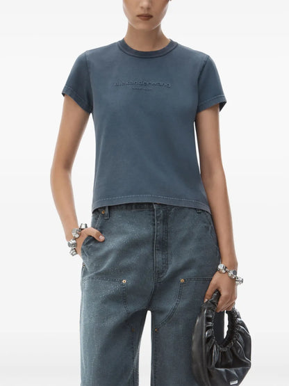 Logo-Appliqué Shrunken T-Shirt