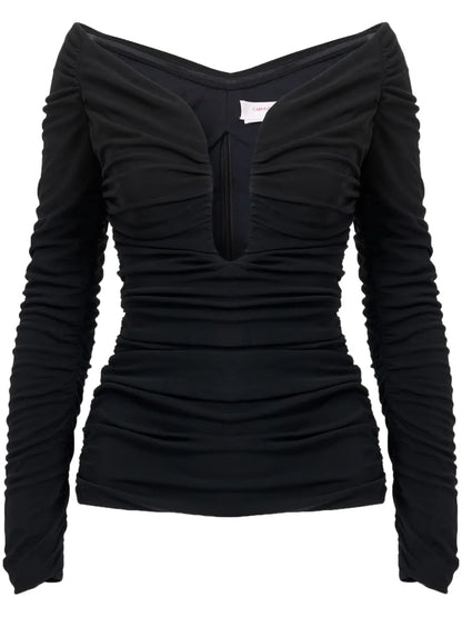 Ruched U-Neck Top