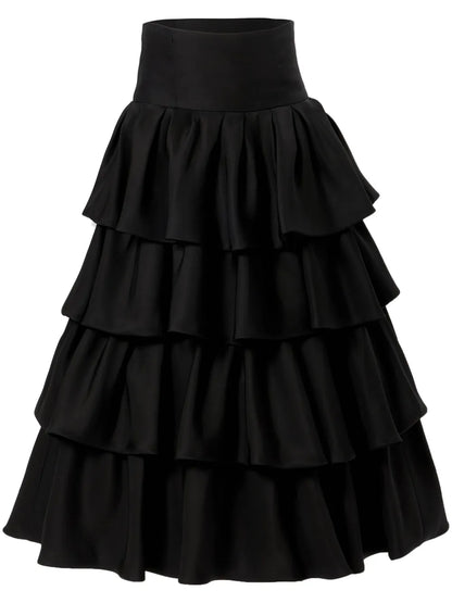 Tiered Midi Skirt