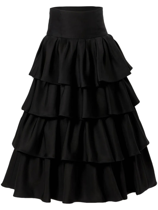 Tiered Midi Skirt