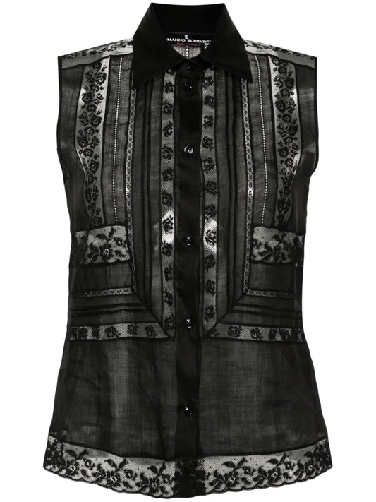 Floral-Lace Shirt