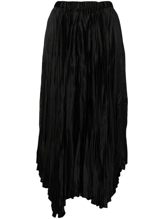 Asymmetric Pleated Skirt