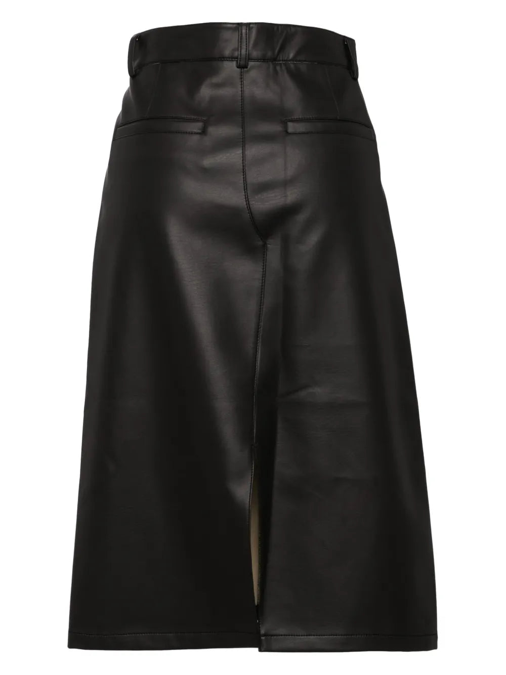 Faux Leather Midi Skirt