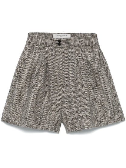 Pleat-Detail Shorts