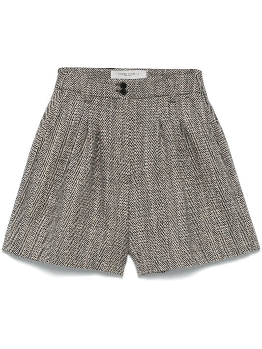 Pleat-Detail Shorts