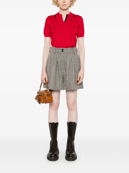 Pleat-Detail Shorts