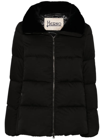 Faux-Fur Collar Puffer Jacket