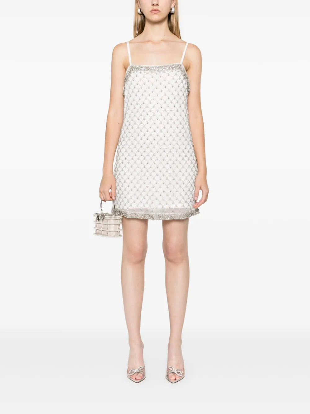 Crystal-Embellished Mini Dress