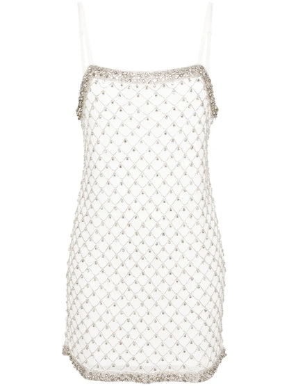 Crystal-Embellished Mini Dress