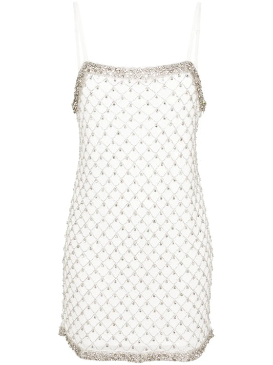 Crystal-Embellished Mini Dress