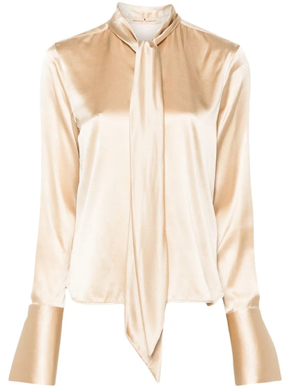 Pussy-Bow Collar Shirt