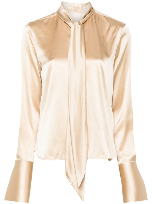 Pussy-Bow Collar Shirt