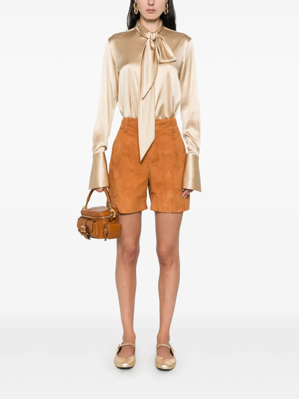 Pussy-Bow Collar Shirt