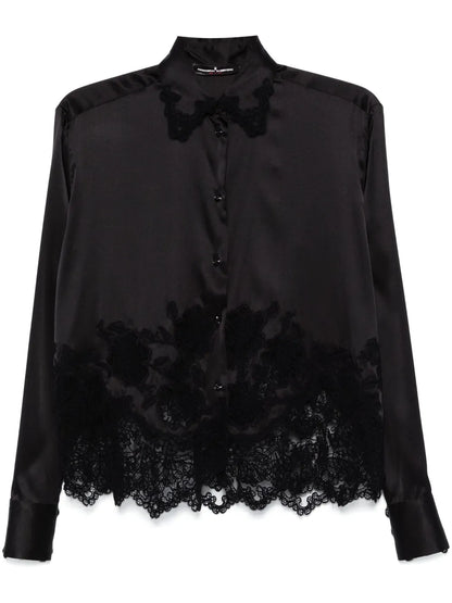Lace-Panel Shirt