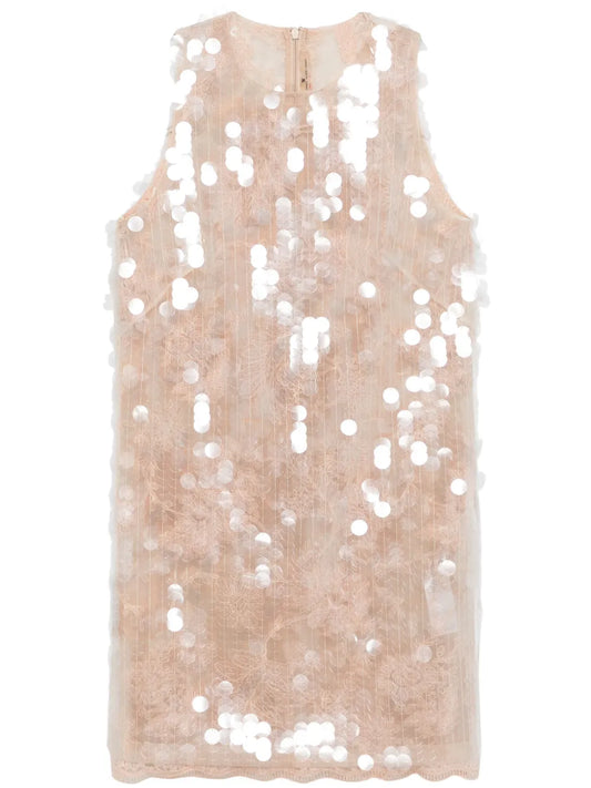 Sequin-Embellished Mini Dress