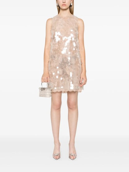 Sequin-Embellished Mini Dress