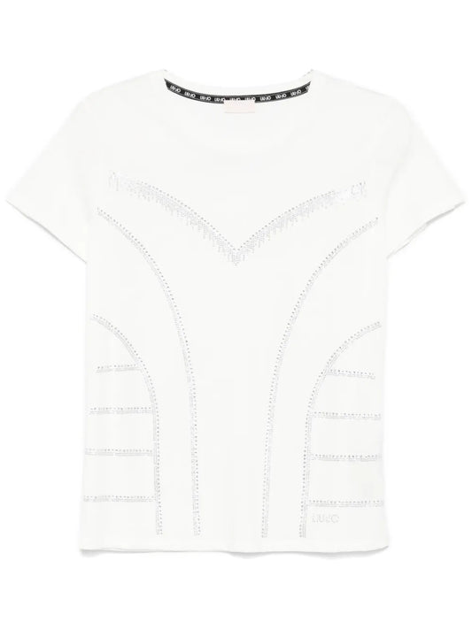 Rhinestone-Embellished T-Shirt