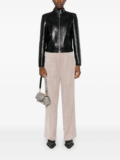 Faux-Leather Biker Jacket