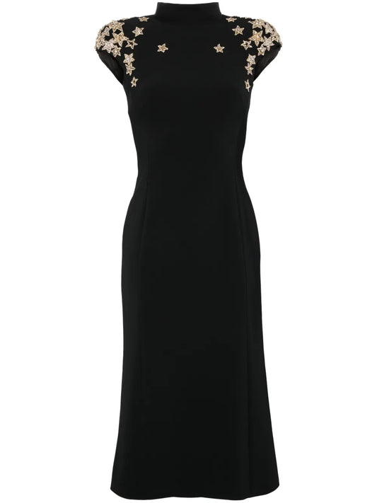 Comet Embroidered-Stars Gown