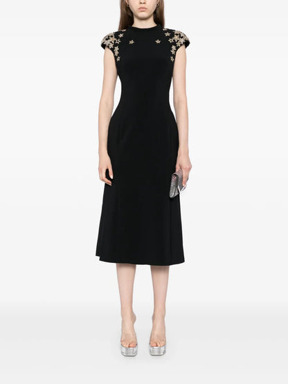 Comet Embroidered-Stars Gown