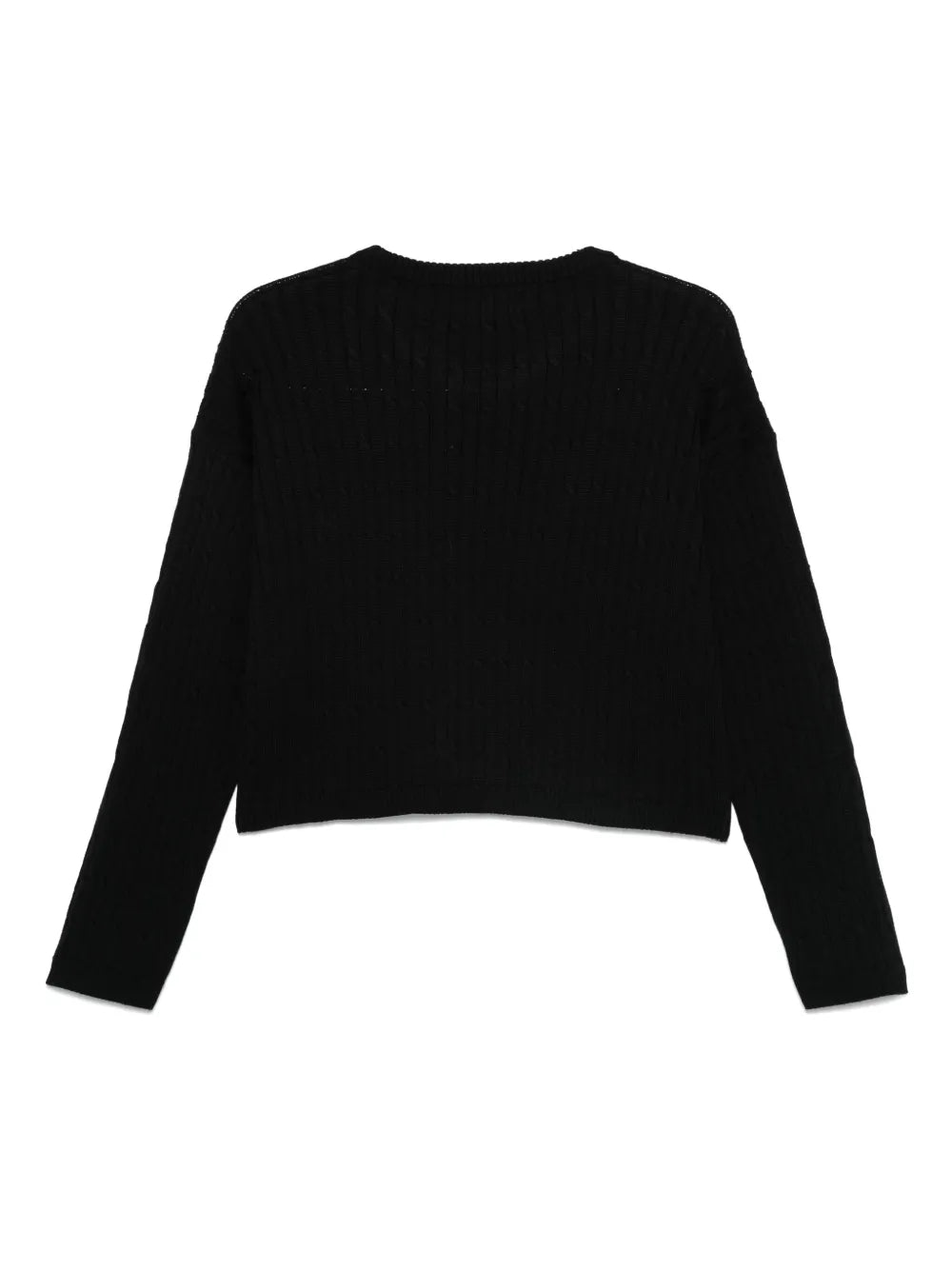 Cropped Cable-Knit Sweater