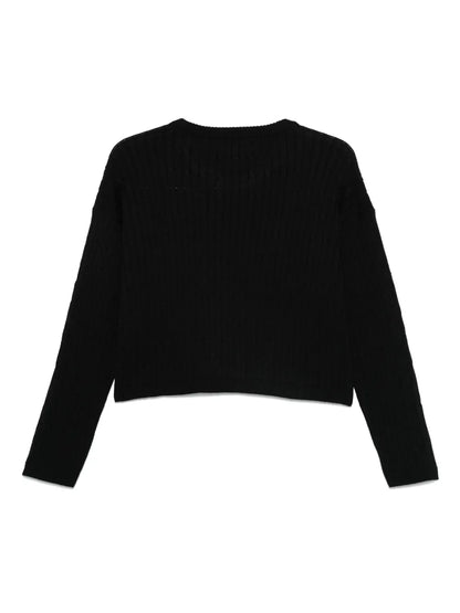 Cropped Cable-Knit Sweater