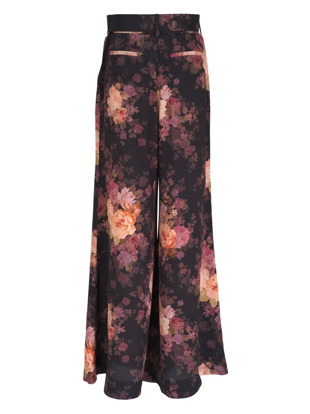 Floral-Print Flared Trousers