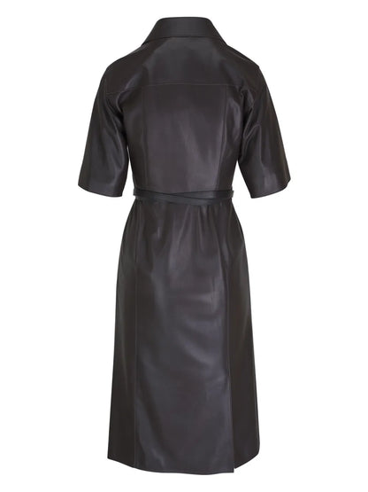 Leather Midi Dress