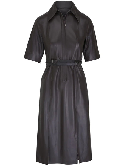 Leather Midi Dress