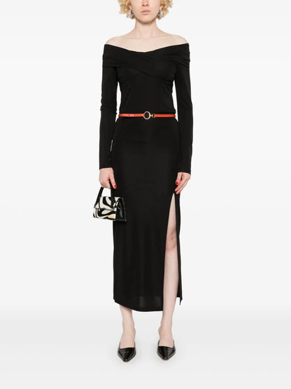 Side-Slit Midi Skirt