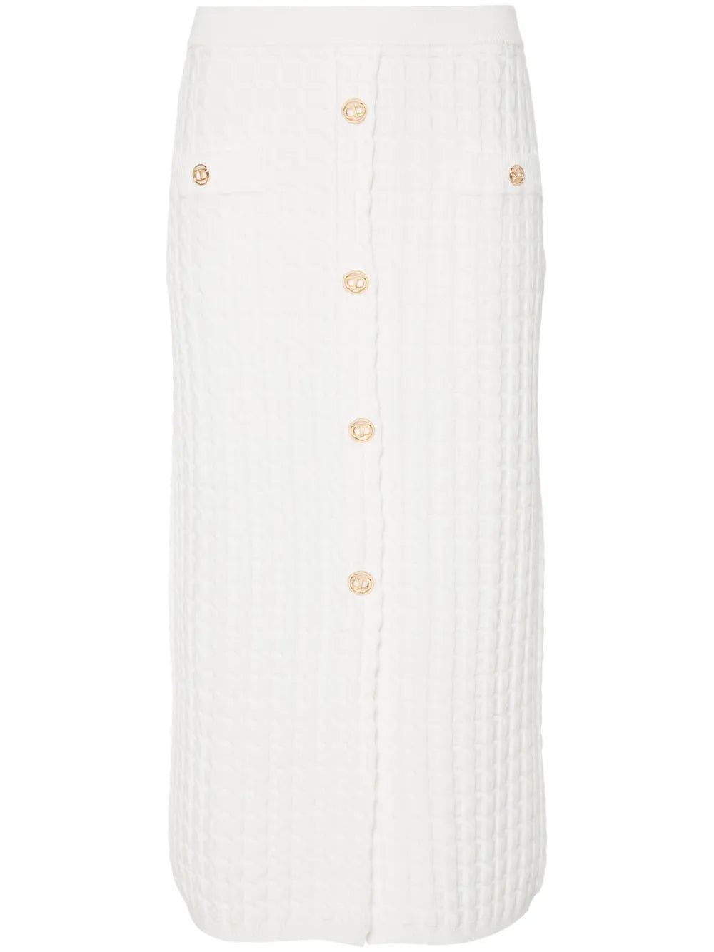 Cable-Knit Midi Skirt
