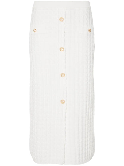Cable-Knit Midi Skirt