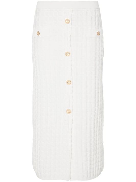 Cable-Knit Midi Skirt