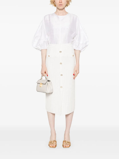 Cable-Knit Midi Skirt