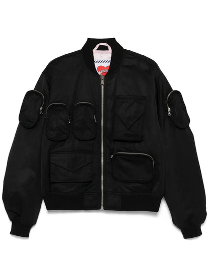 Multiple-Pockets Bomber Jacket