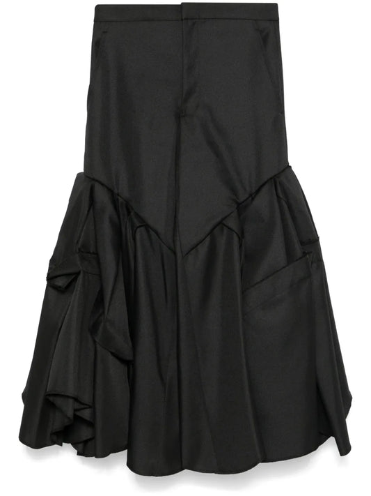 Pleated Flared Trousers