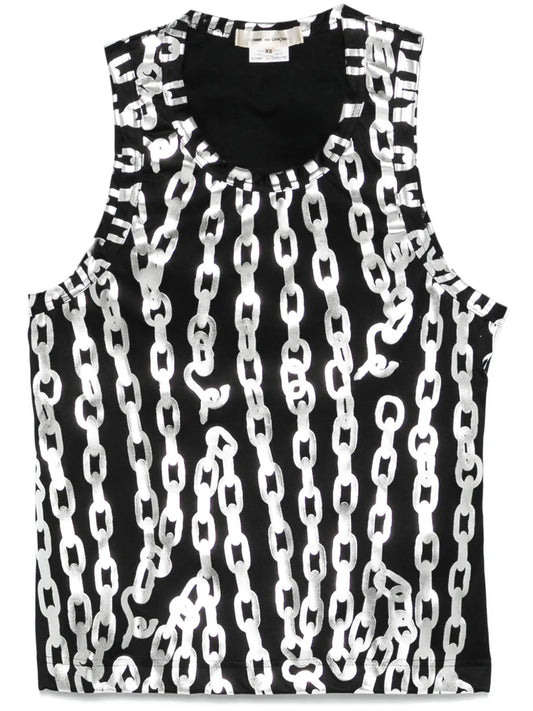 Chain-Link Print Tank Top