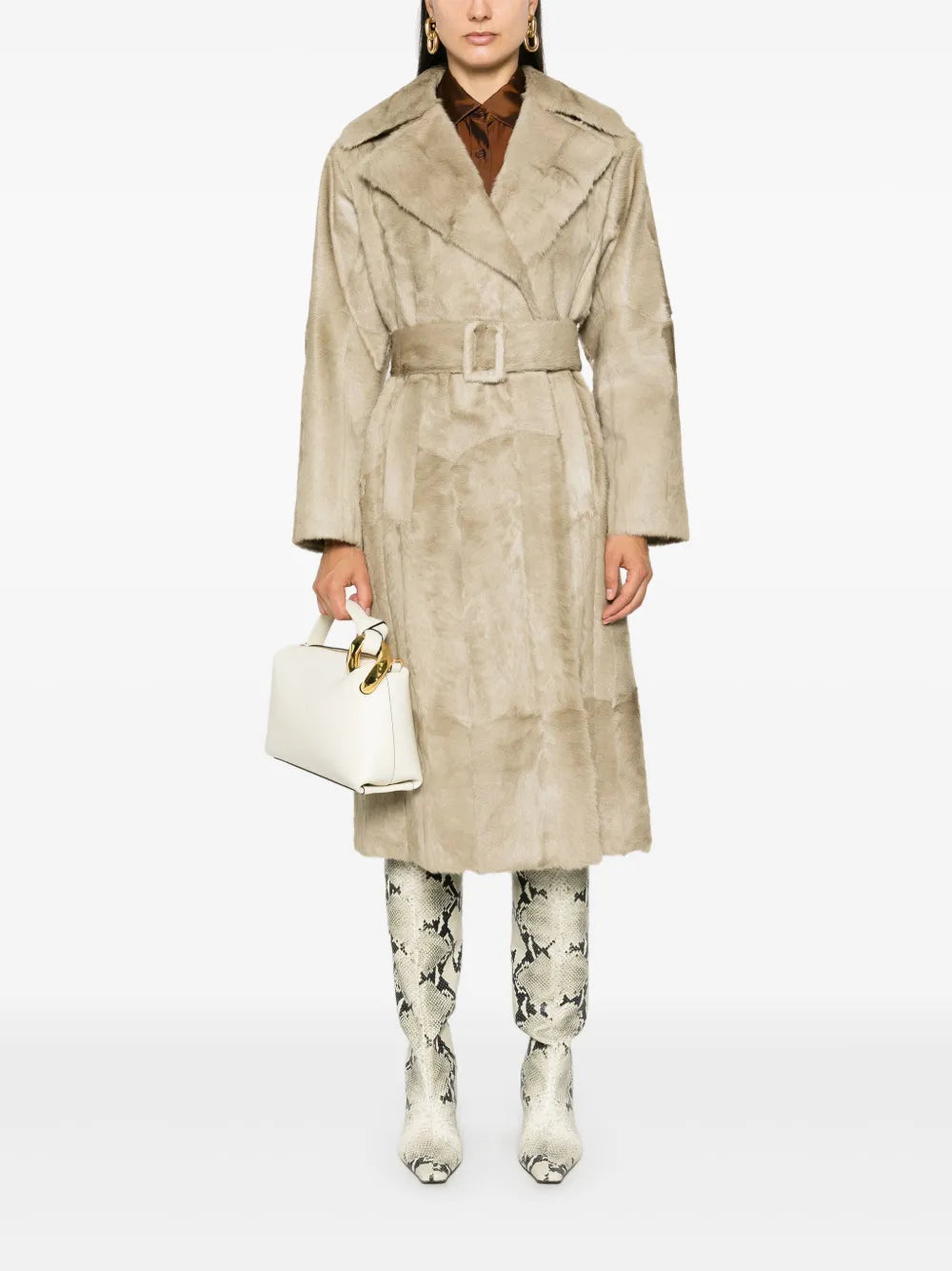Brushed Trench Coat