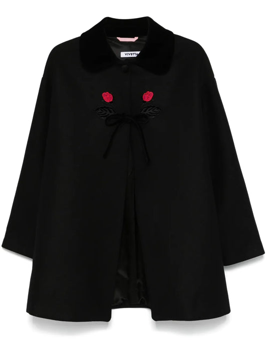 Floral-Embroidered Coat