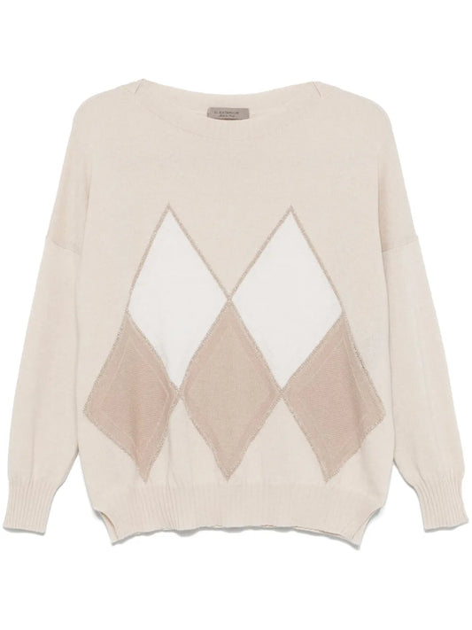 Argyle-Check Sweater