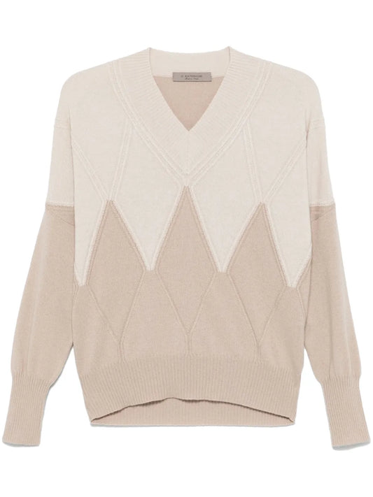 Argyle-Check Sweater