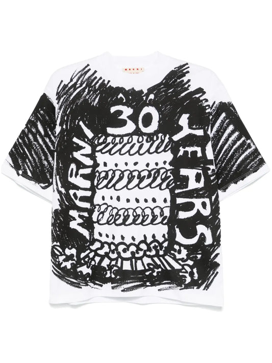 Abstract-Print T-Shirt