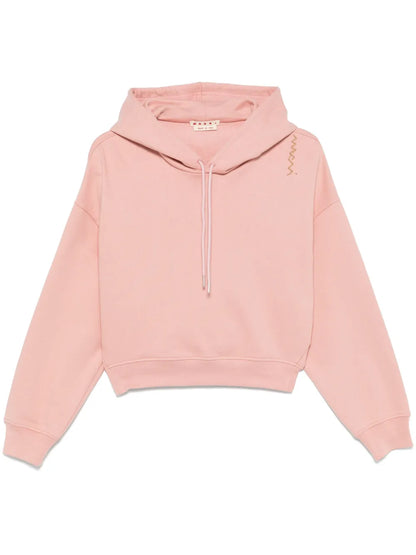 Embroidered-Logo Hoodie