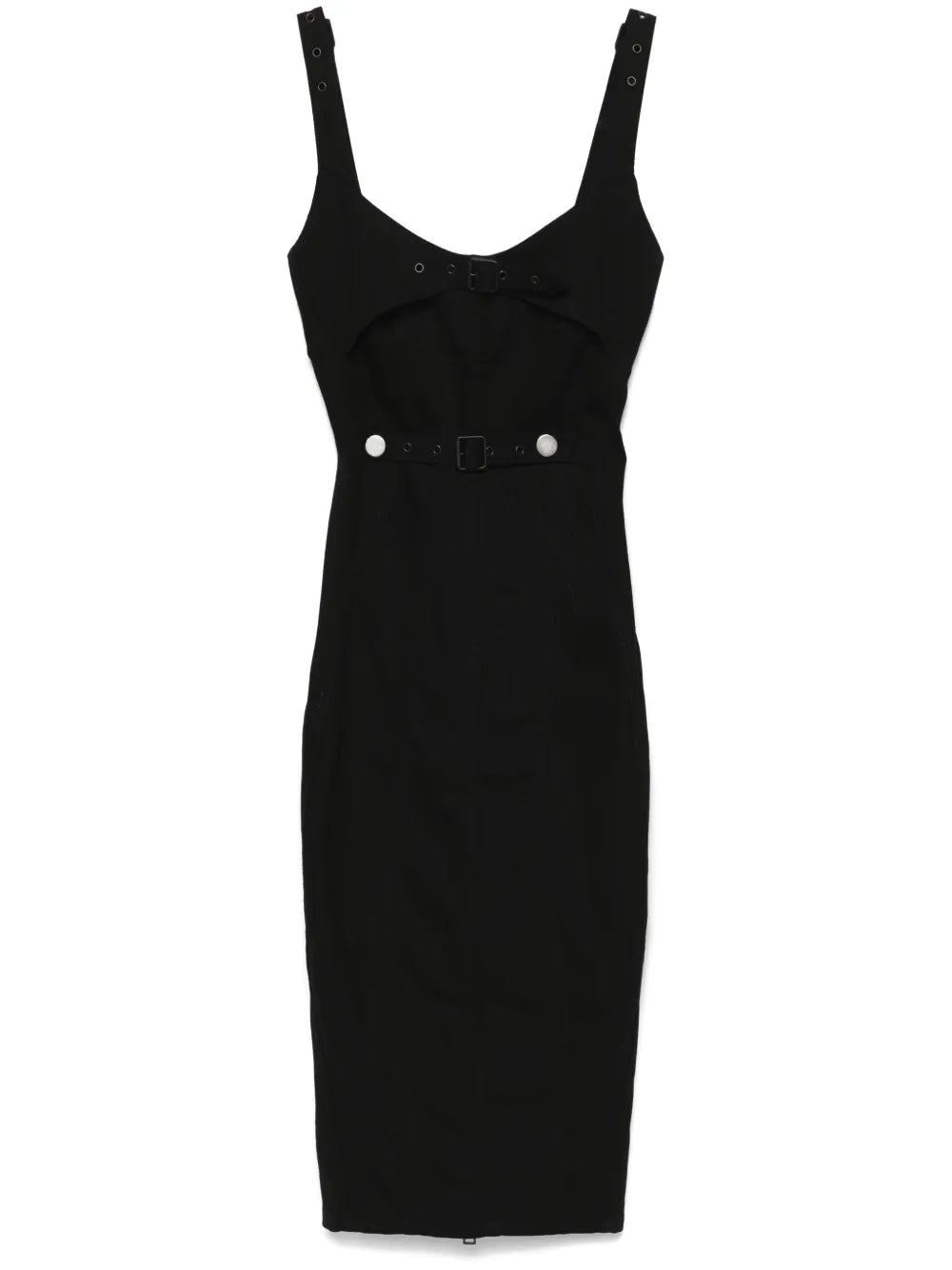 Panelled Denim Midi Dress