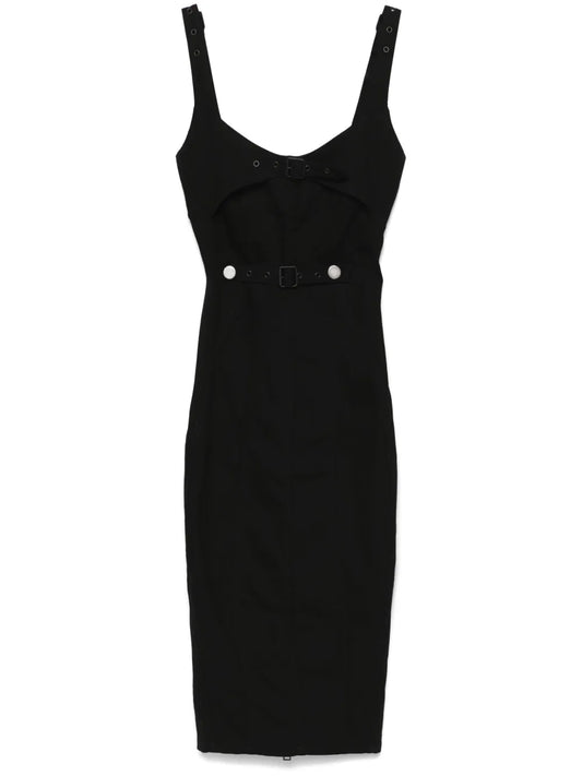 Panelled Denim Midi Dress